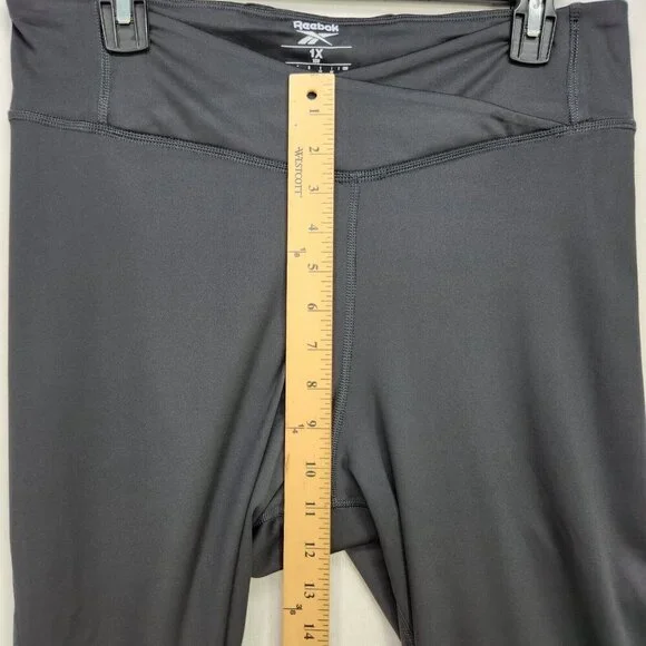 Reebok Women's Yoga Pants Plus Size 1X Bootcut Training Tights Black Stretch - Picture 10 of 15